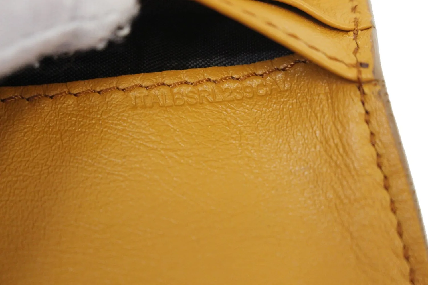 BURBERRY Yellow Leather Haymarket Check Continental Wallet