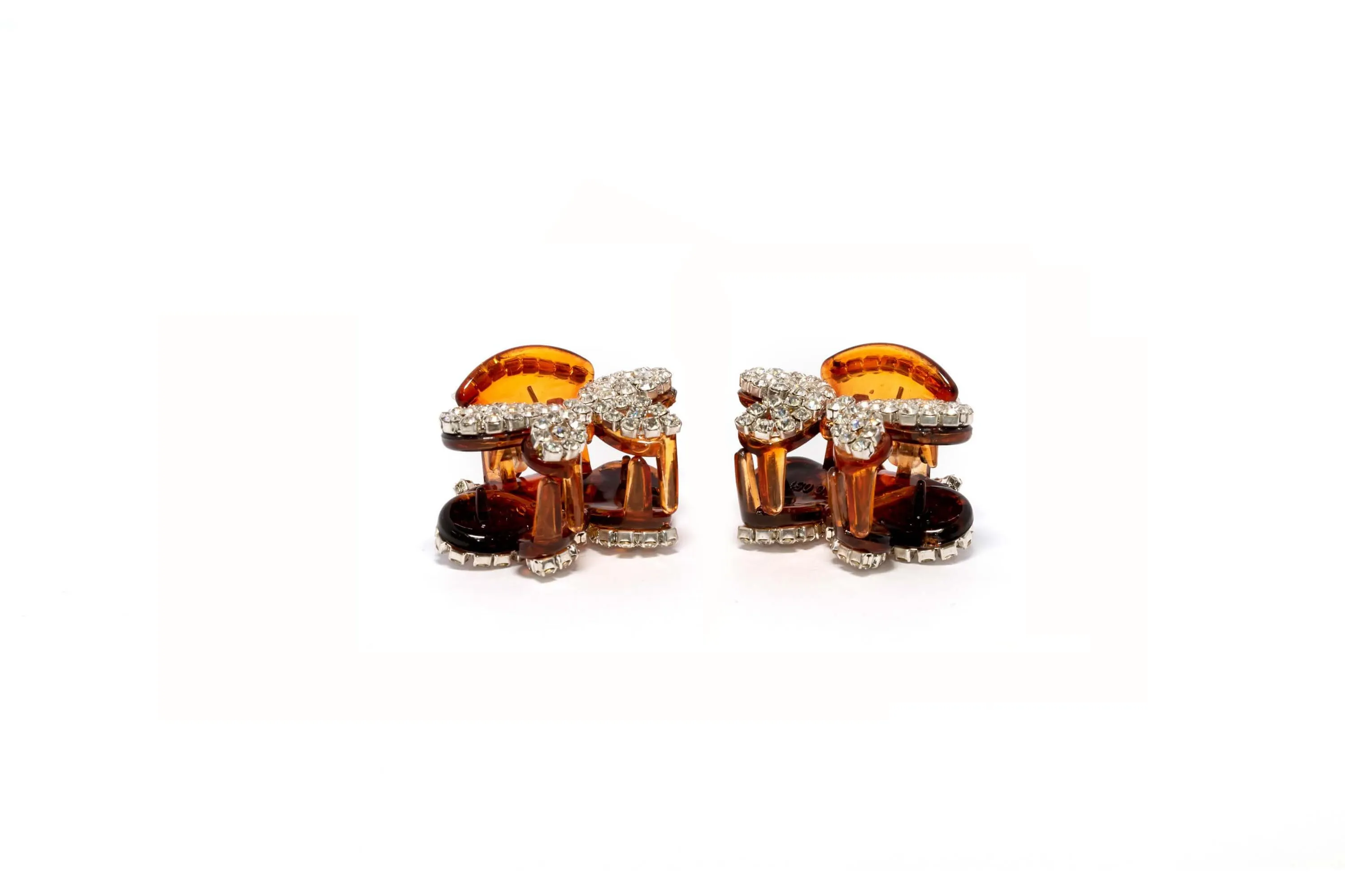 Butterfly and Floral Diamante Hair Clips