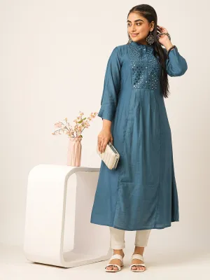 Buy RamaGreen Comfort Fit Rayon Kurta for women online - Zola