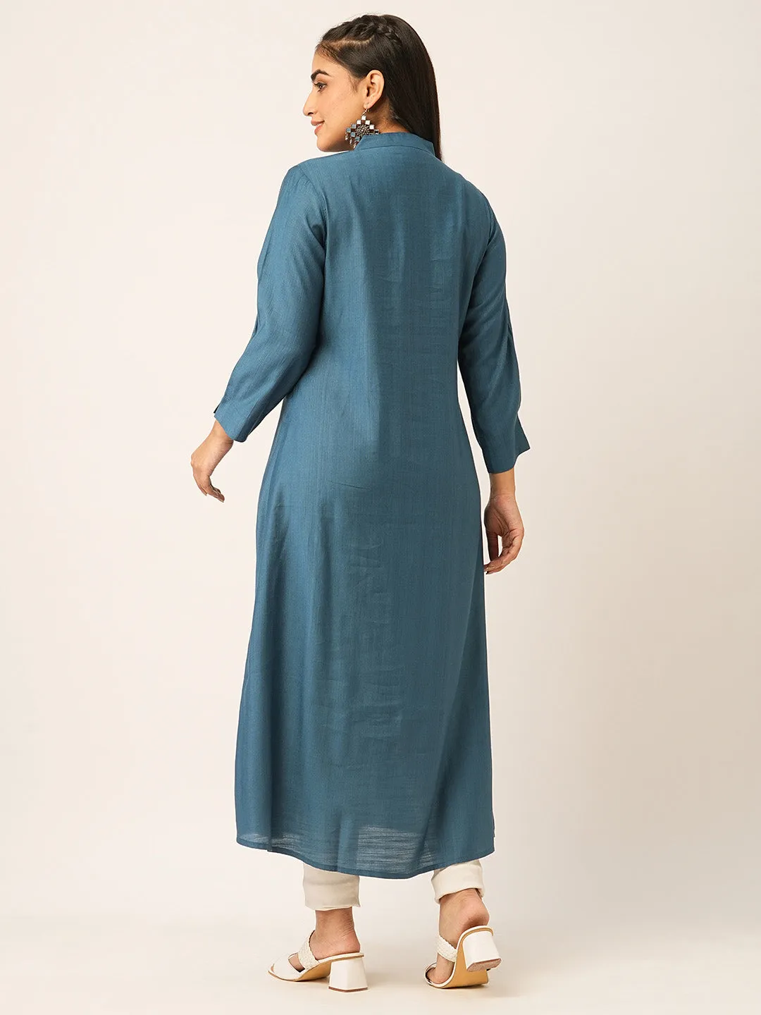 Buy RamaGreen Comfort Fit Rayon Kurta for women online - Zola
