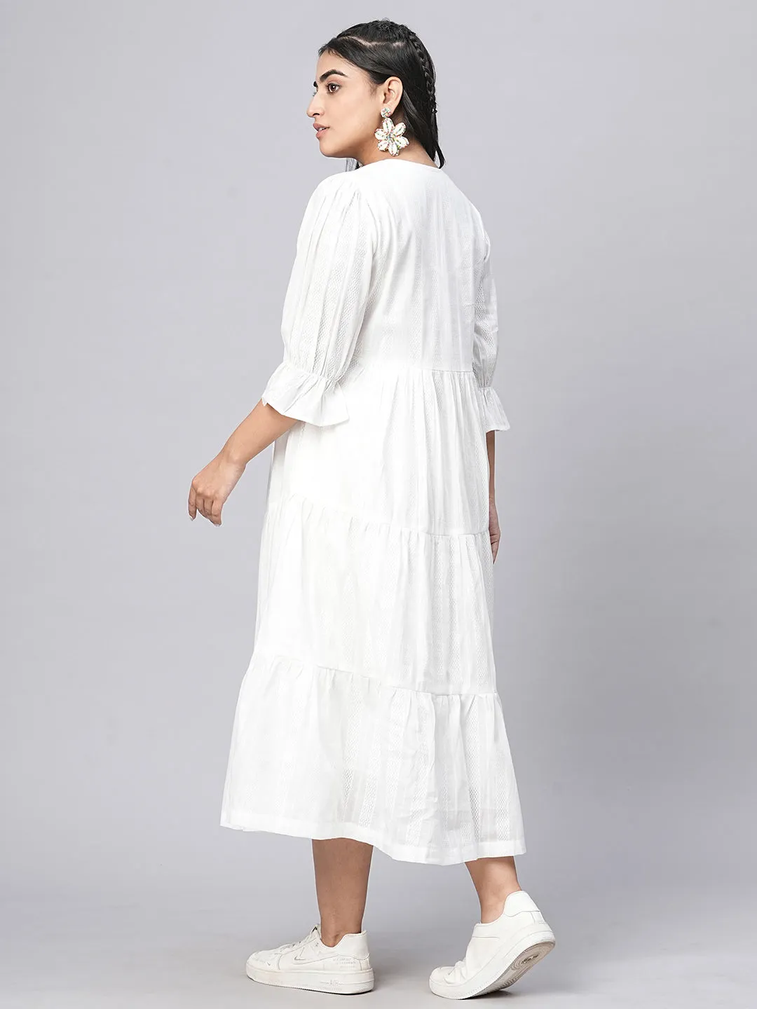Buy White Cotton Ethnic Dress for women online in India - Zola