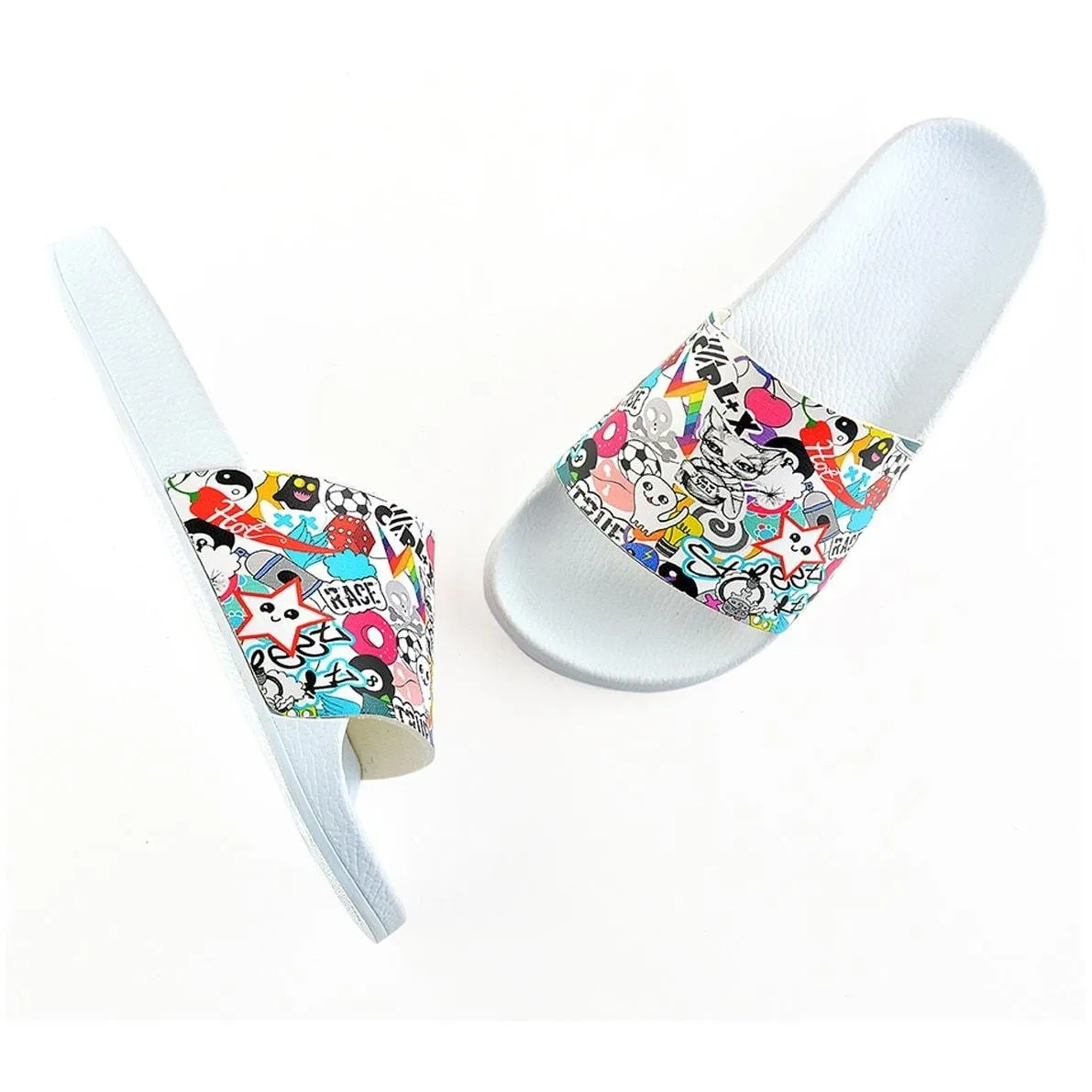 Colored Animated Characters Patterned Sandal - CAP103