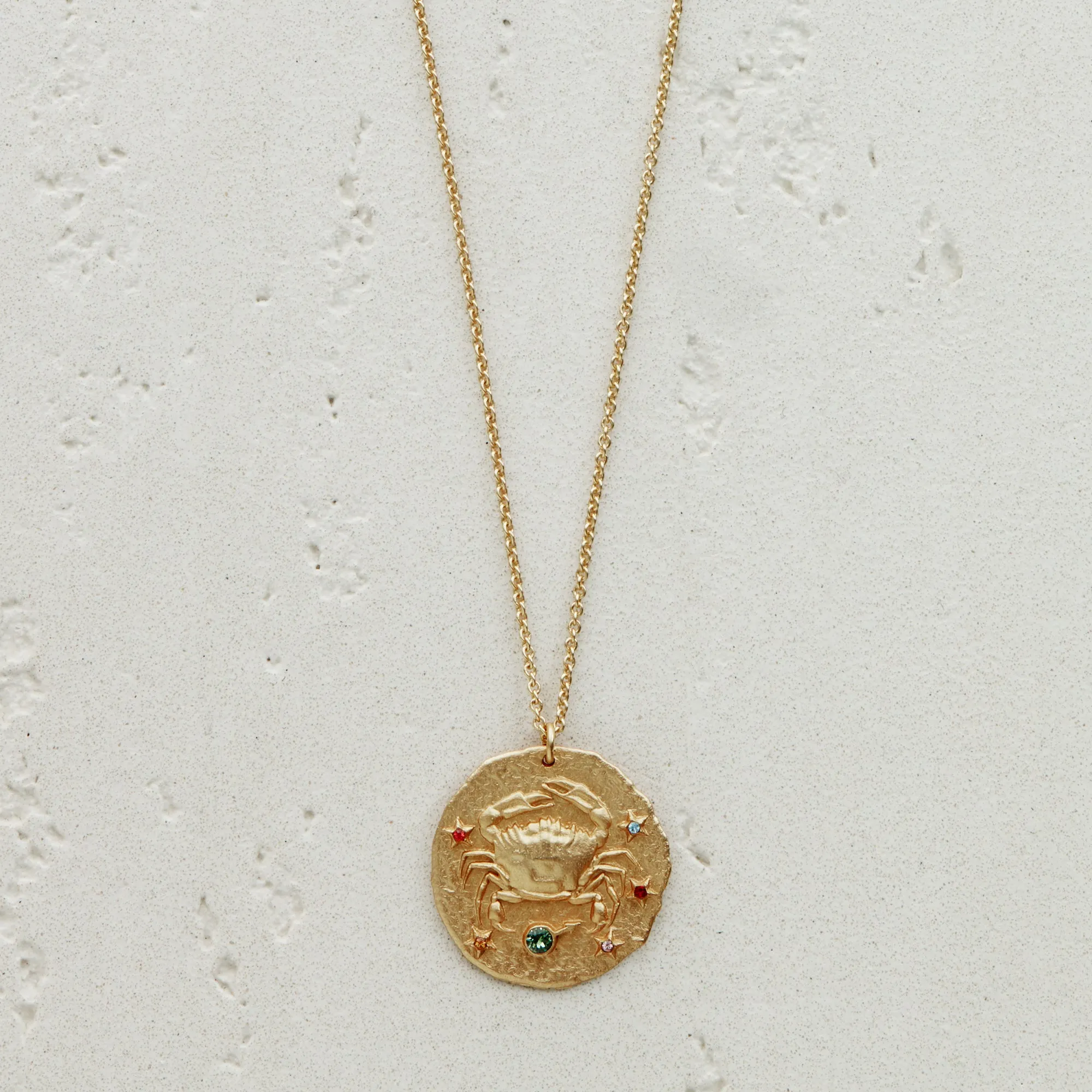 Constellation Cancer Zodiac Sign Pendant Necklace 