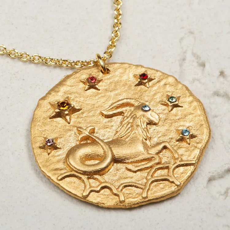 Constellation Capricorn Zodiac Sign Pendant Necklace