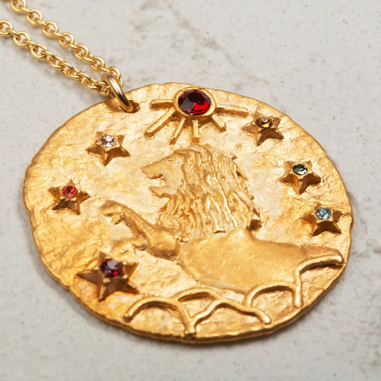 Constellation Leo Zodiac Sign Pendant Necklace