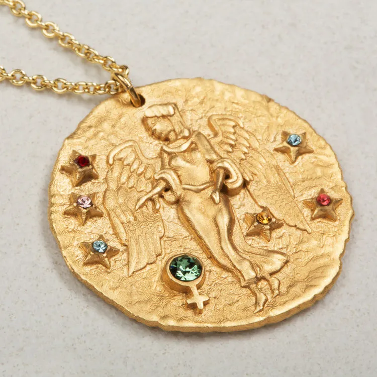 Constellation Virgo Zodiac Sign Pendant Necklace