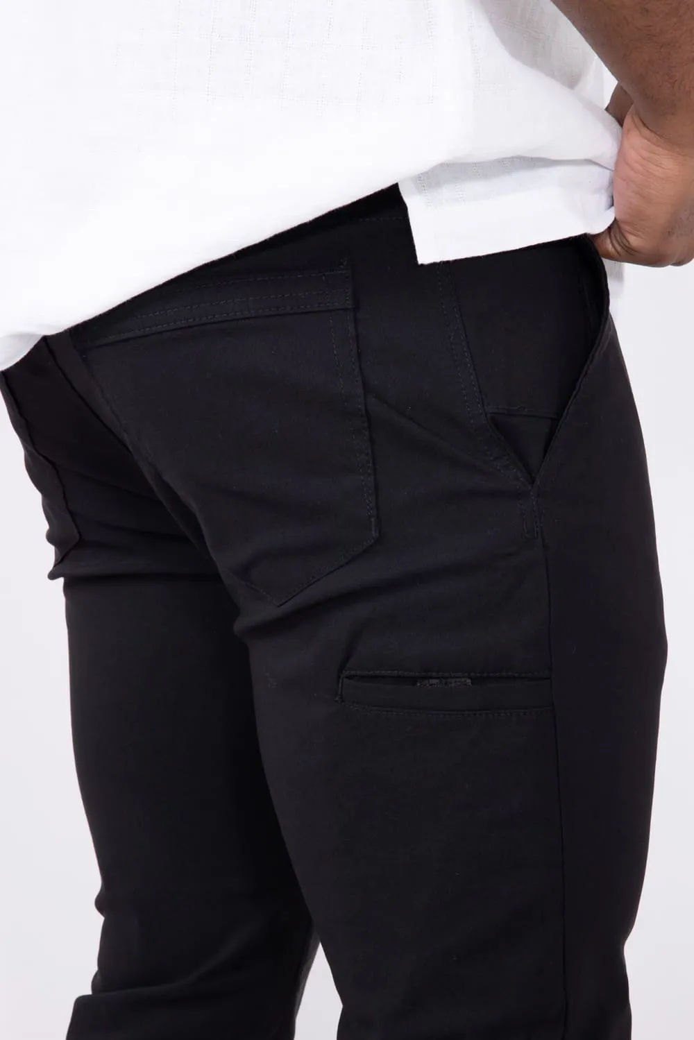 Copper & Oak Faille 5 Pocket Pants for Men in Black | K5S901-004-BLK