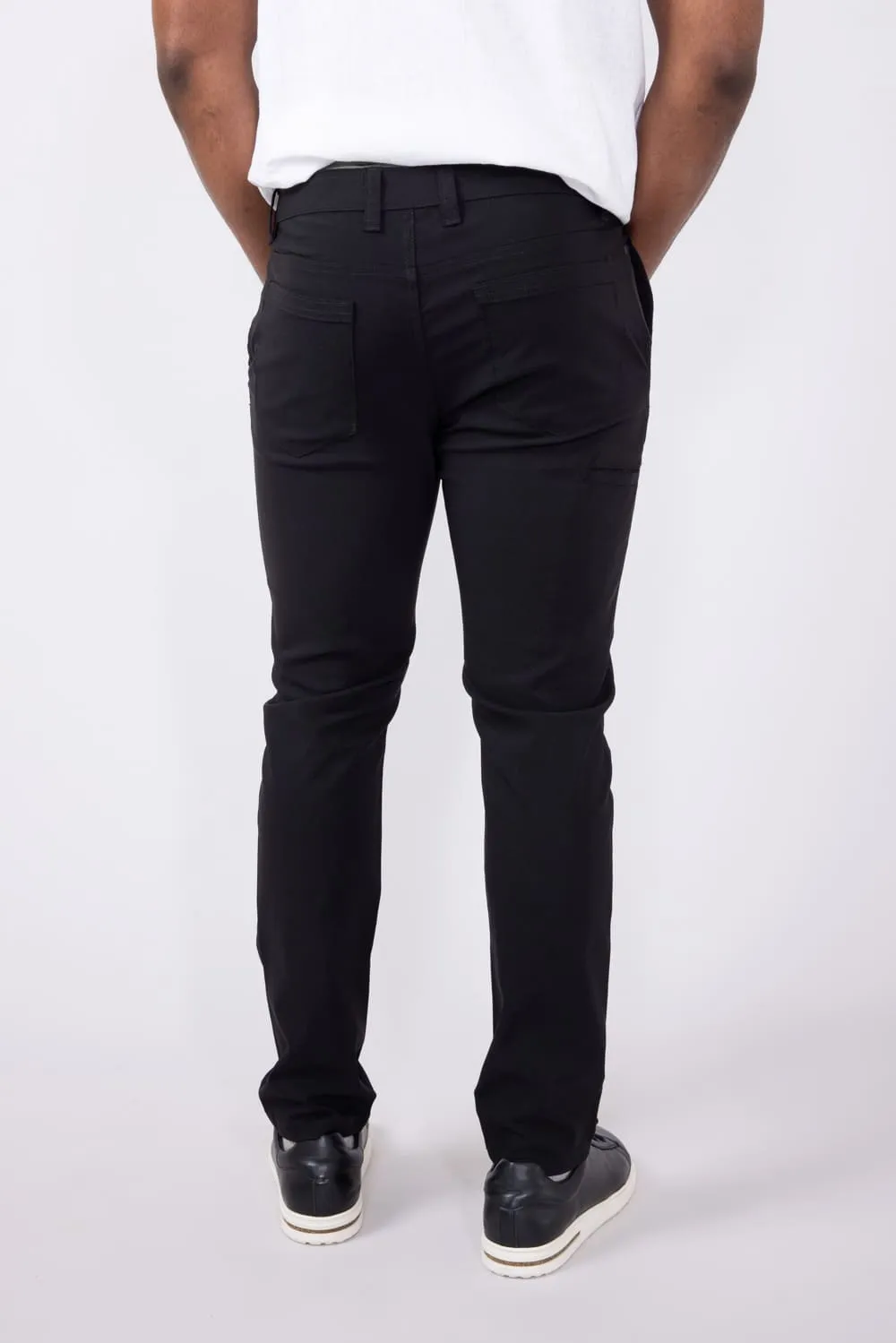Copper & Oak Faille 5 Pocket Pants for Men in Black | K5S901-004-BLK