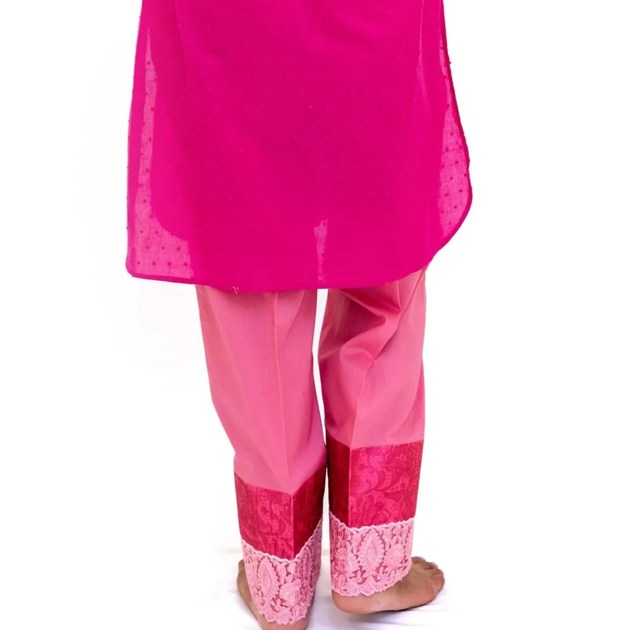 Cotton Magenta Pants - Women's