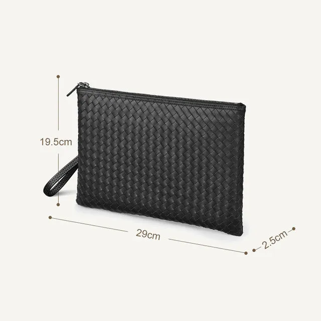 Cowhide Leather Men's Clutch Bag