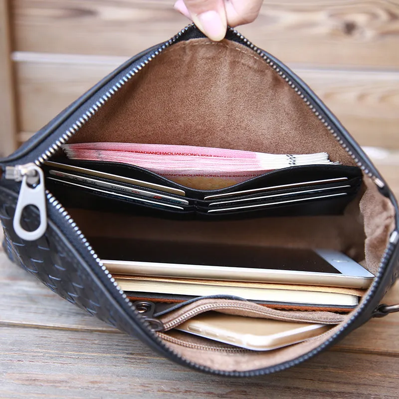 Cowhide Leather Men's Clutch Bag