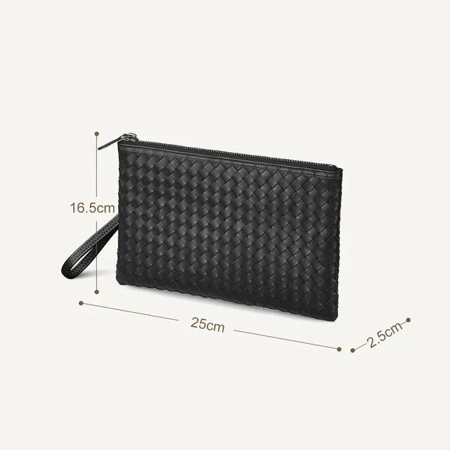 Cowhide Leather Men's Clutch Bag