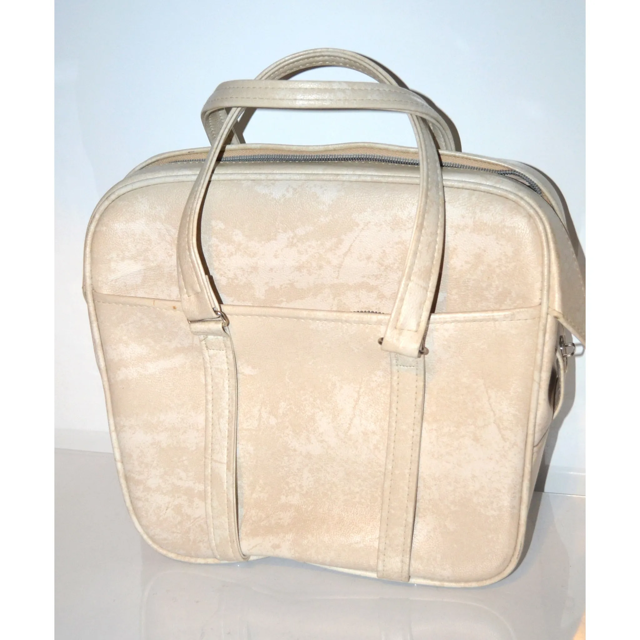 Cream Marbled Travel Bag By Samsonite