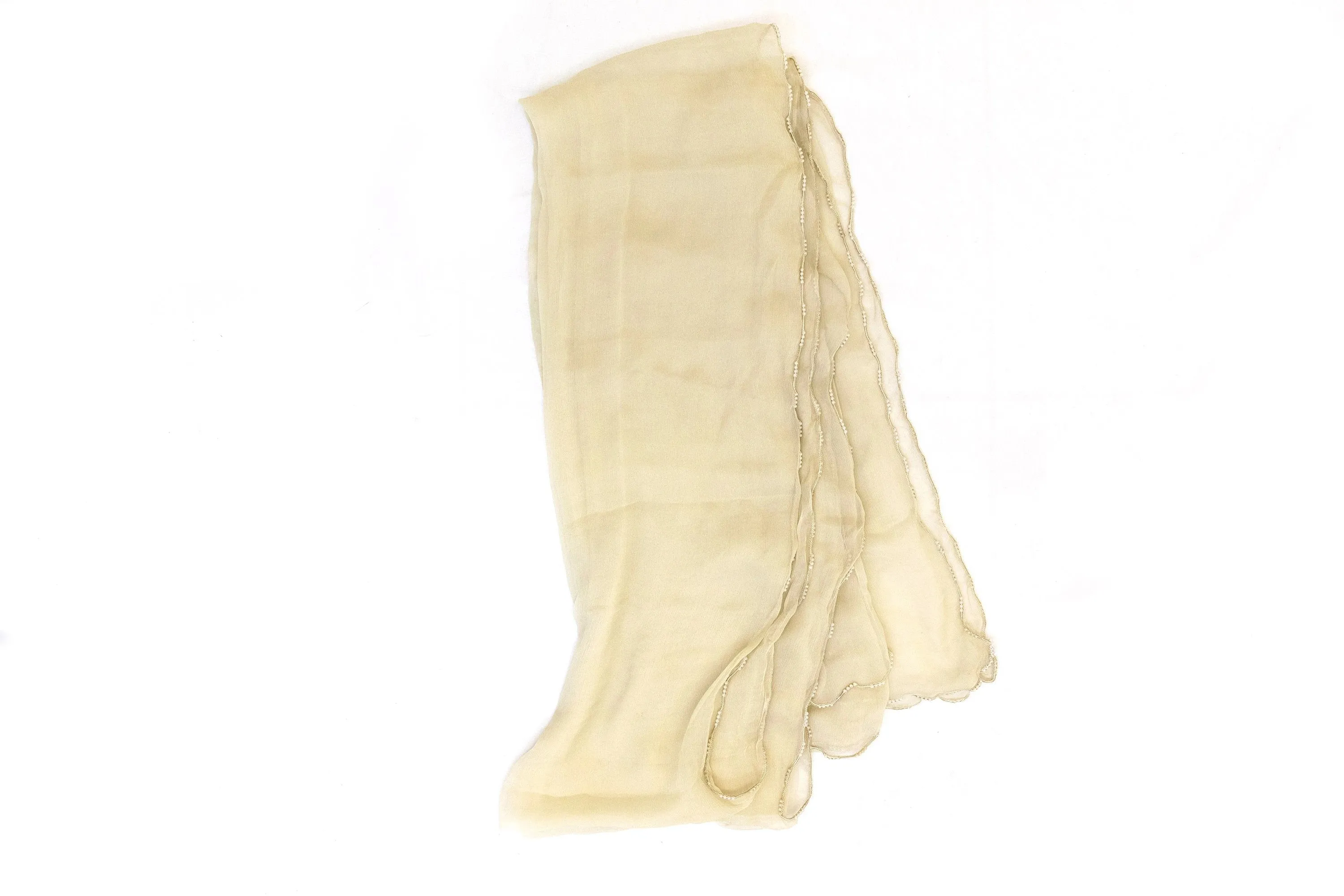 Creme Chiffon Dupatta - Scarf