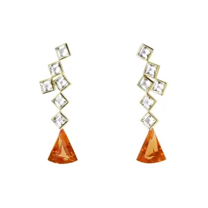 Crosswalk Earrings with Detachable Alexandrite Drops