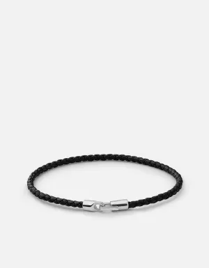 Cruz Leather Bracelet, Sterling Silver