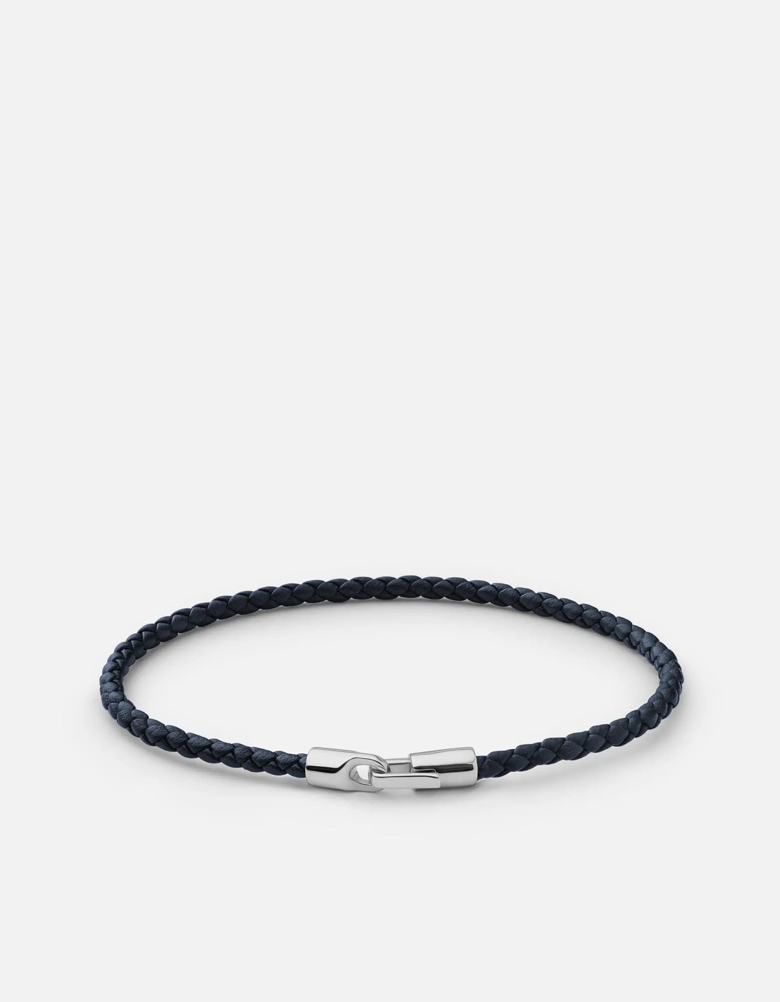 Cruz Leather Bracelet, Sterling Silver