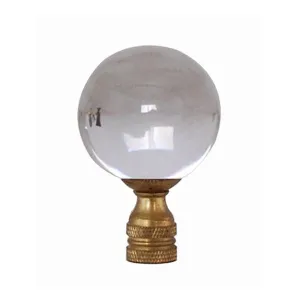 Crystal Ball Finial on Antique Brass Base