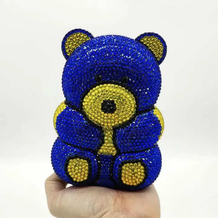 Crystal Teddy Bear Hard Case Bags