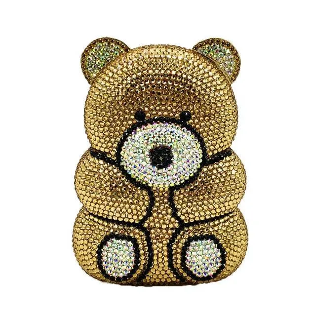 Crystal Teddy Bear Hard Case Bags