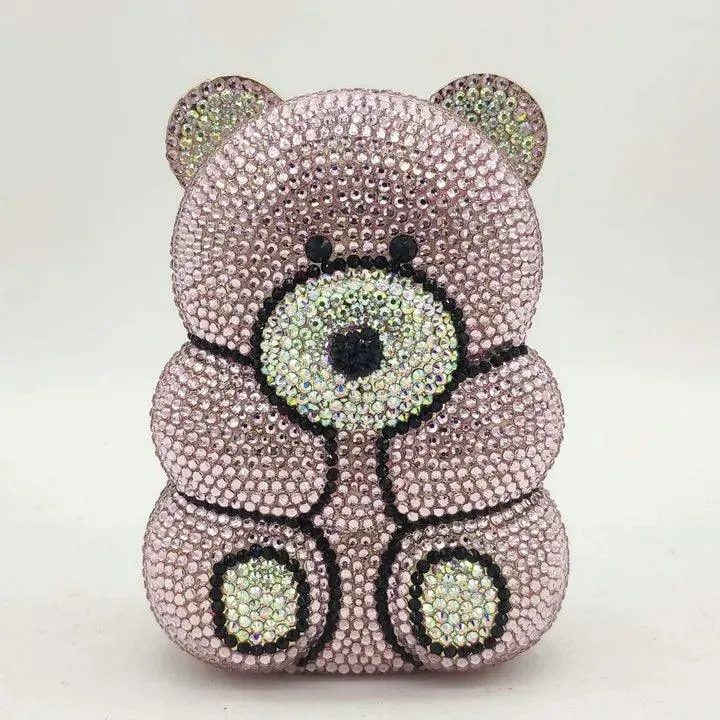 Crystal Teddy Bear Hard Case Bags