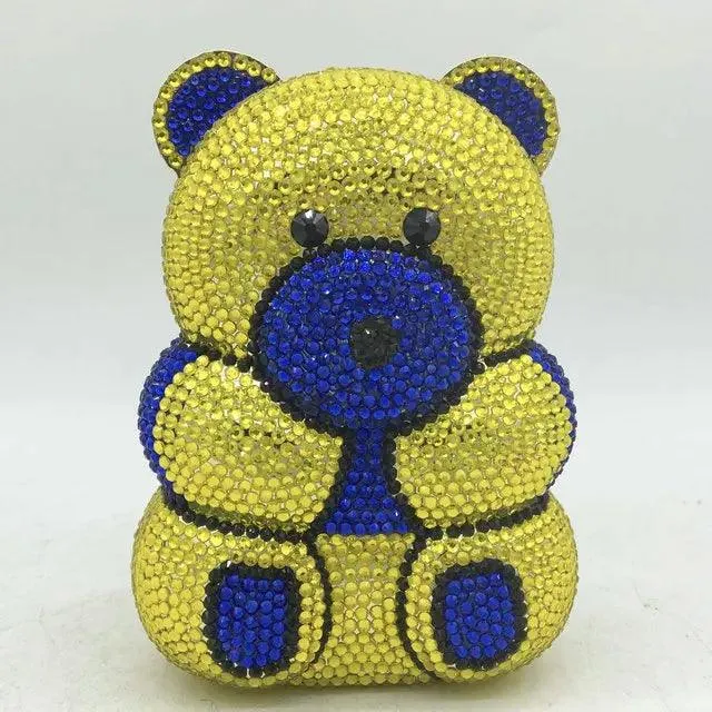 Crystal Teddy Bear Hard Case Bags