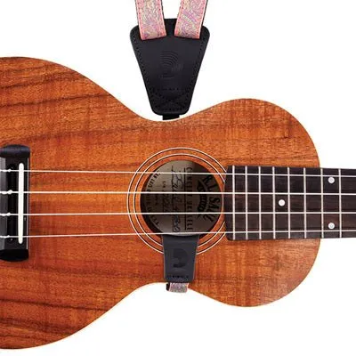D'Addario Cradle Jacquard Paisley Ukulele Strap - Pink/Green