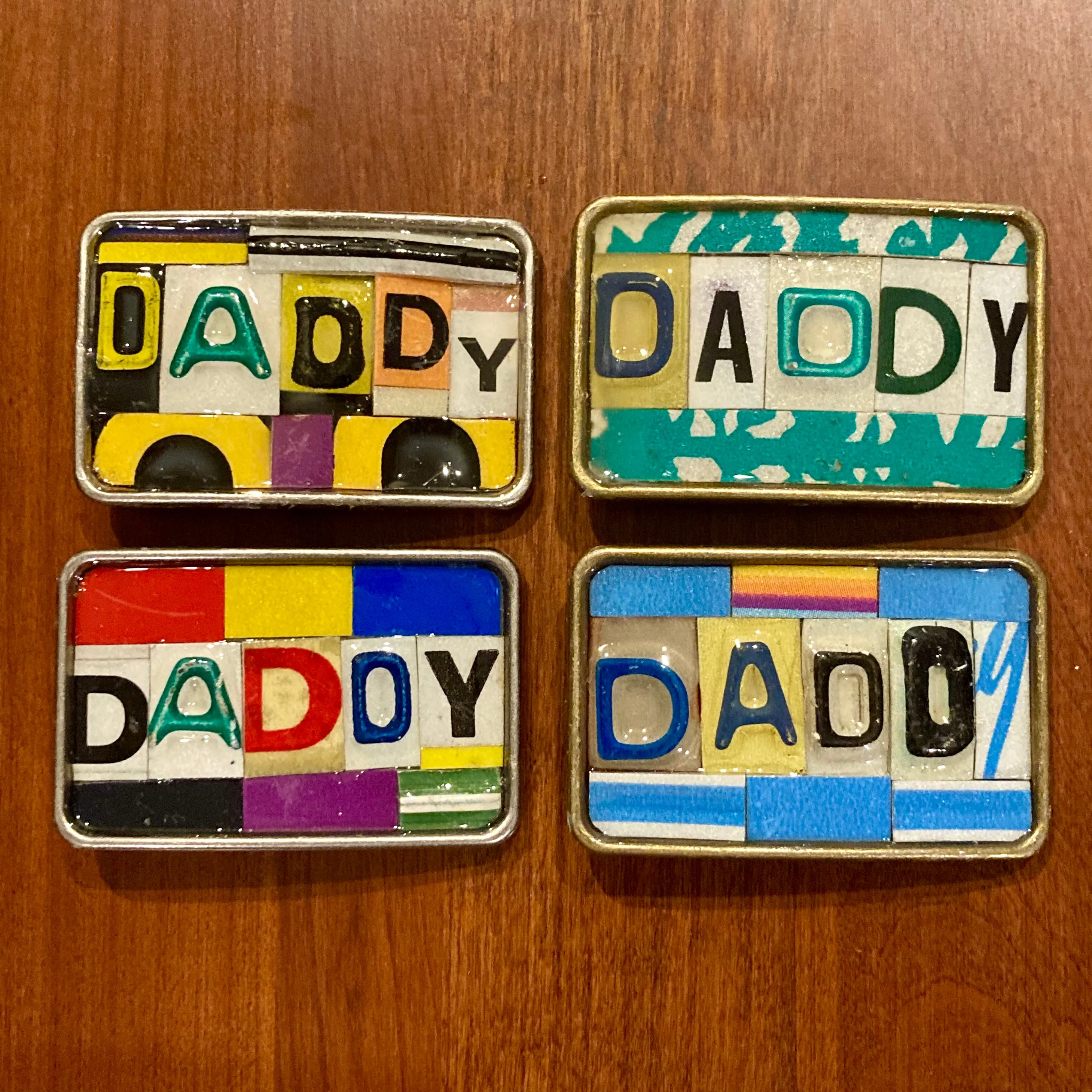 Daddy Upcycled License Plate Belt Buckle