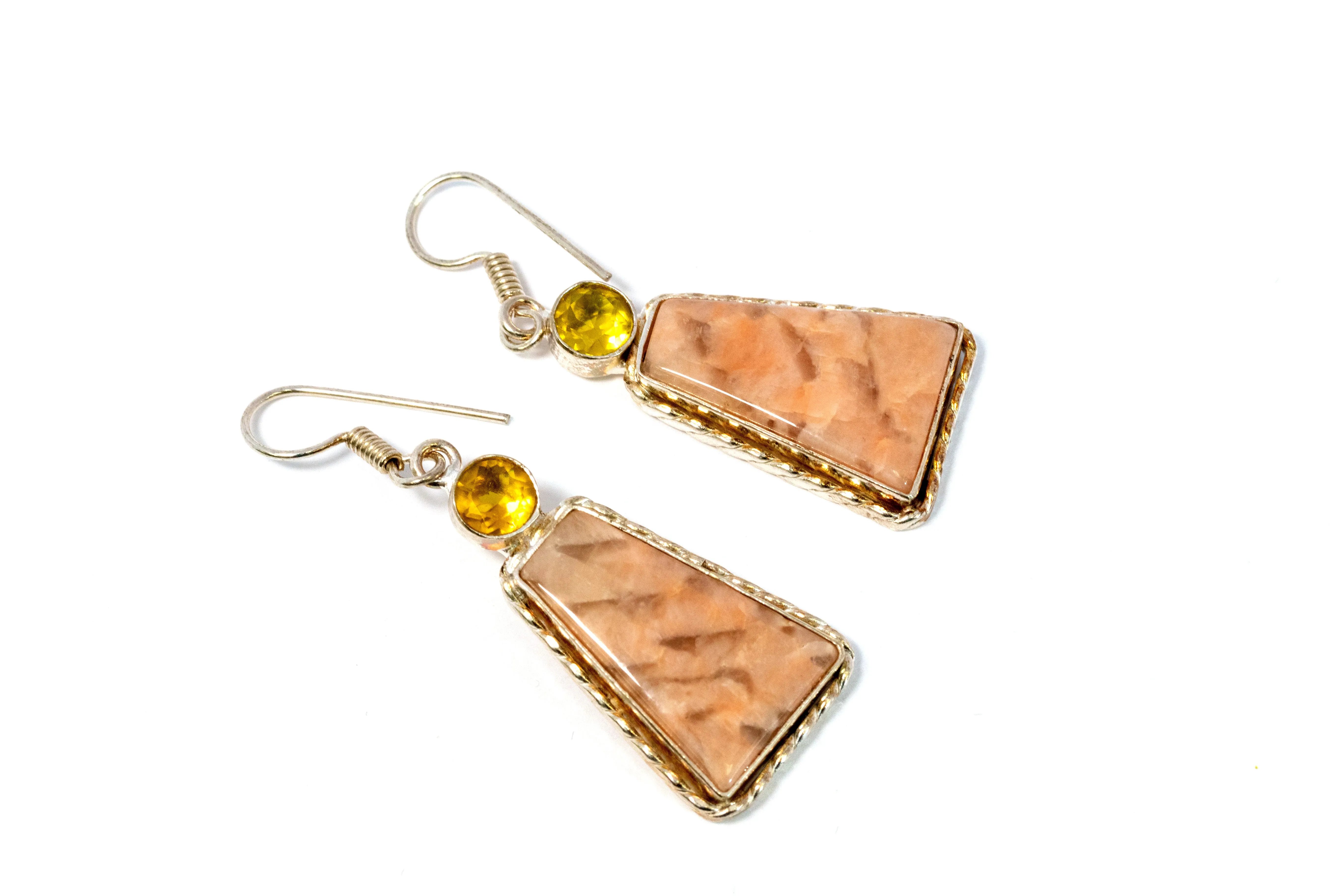 Dangle Earrings With Large Gemstone