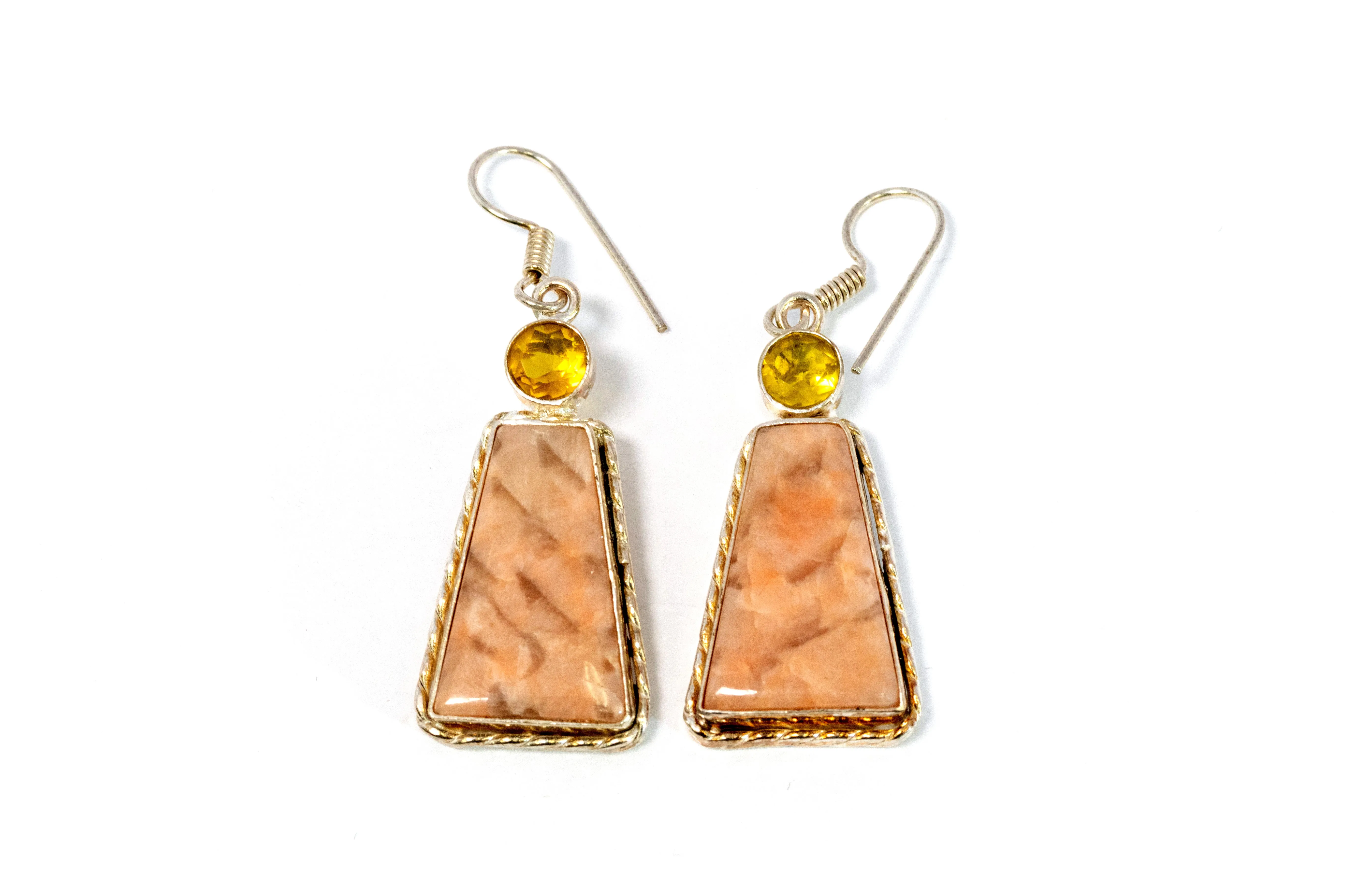 Dangle Earrings With Large Gemstone