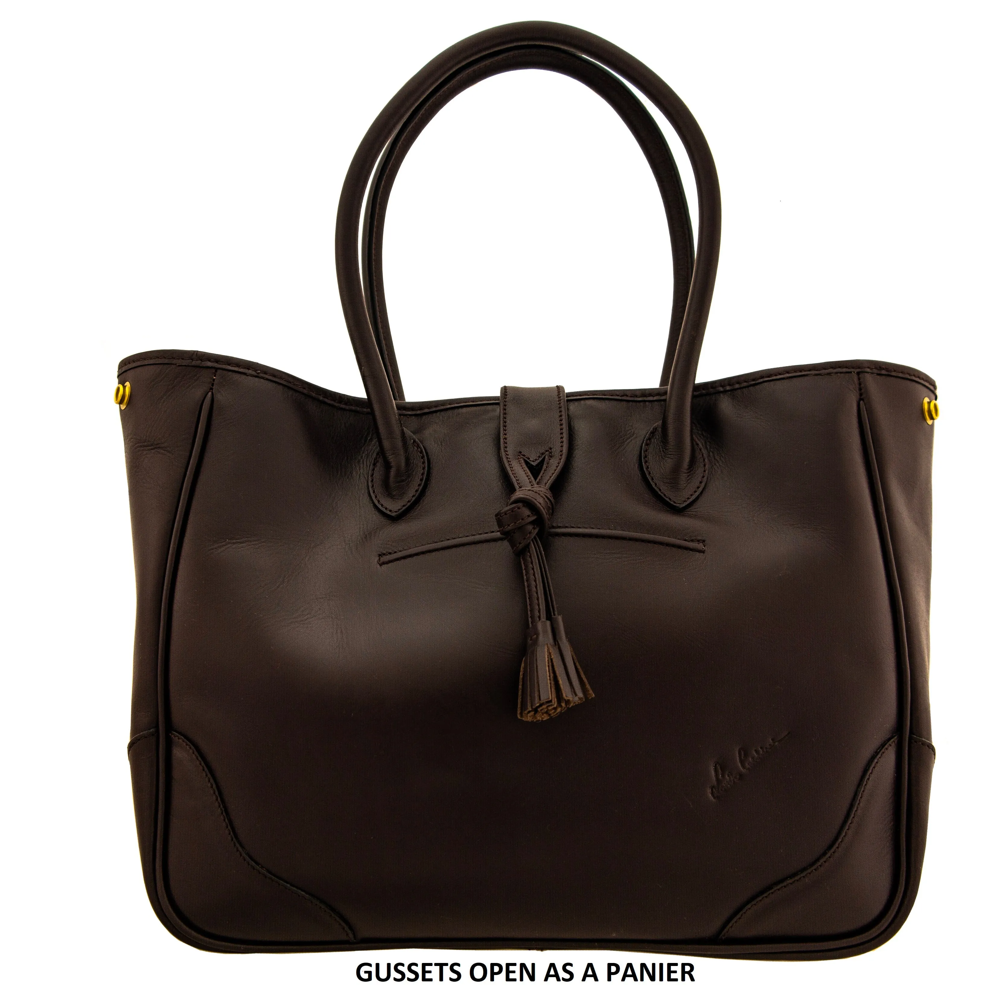 DEBUSSY- TOTE Bag (fourre-tout) With Tassel-Secured Hooked magnet Closure - Can be transformed to a basket shape, with: Detachable Middle Zipped compartment To Carry On your shoulder)