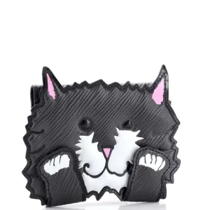 Designer Cat Card Case Limited Edition Grace Coddington Epi Leather and Catogram Canvas