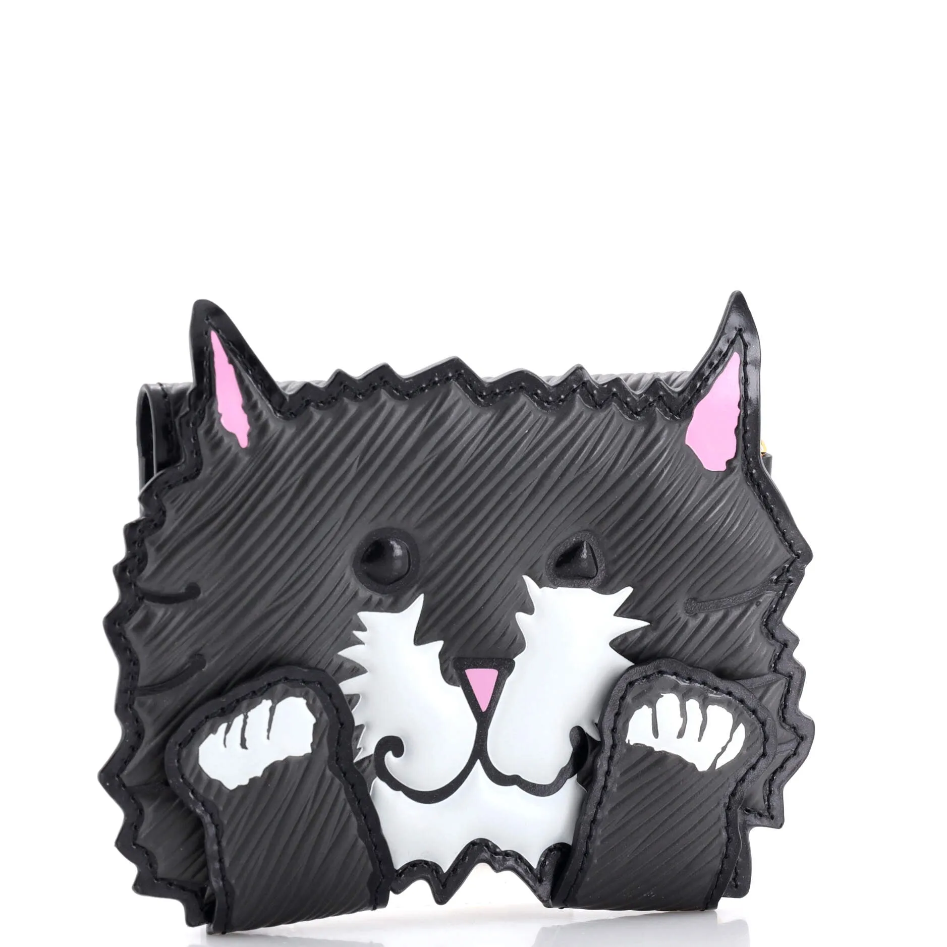 Designer Cat Card Case Limited Edition Grace Coddington Epi Leather and Catogram Canvas