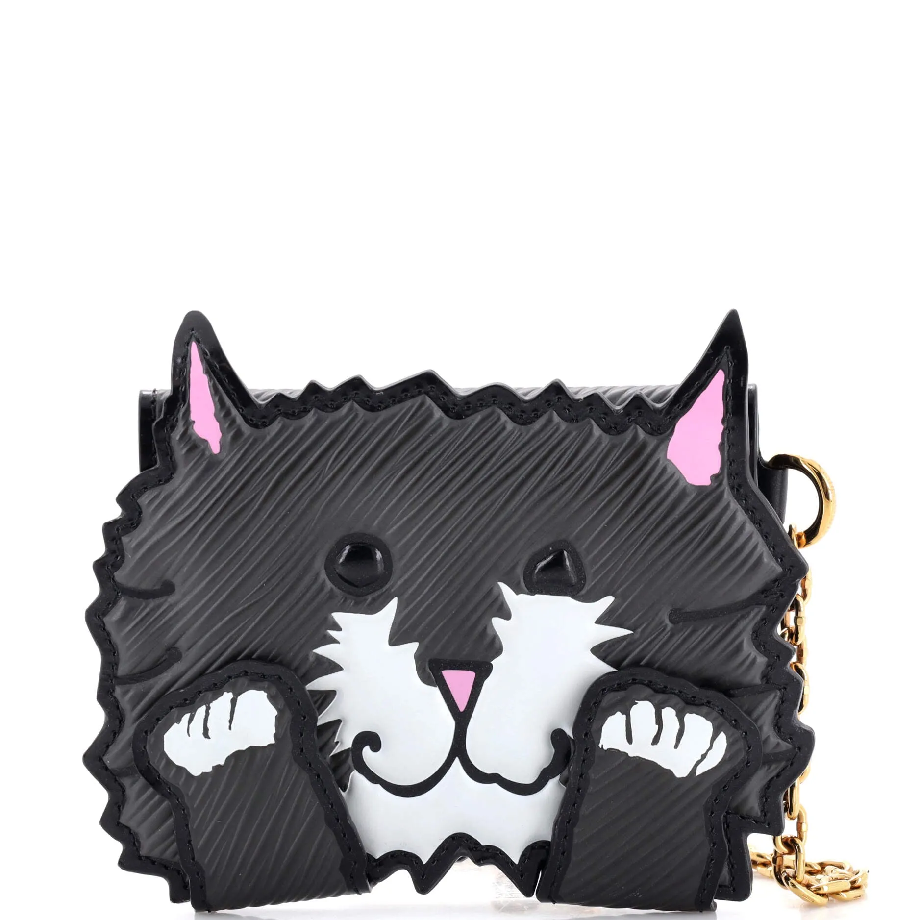Designer Cat Card Case Limited Edition Grace Coddington Epi Leather and Catogram Canvas
