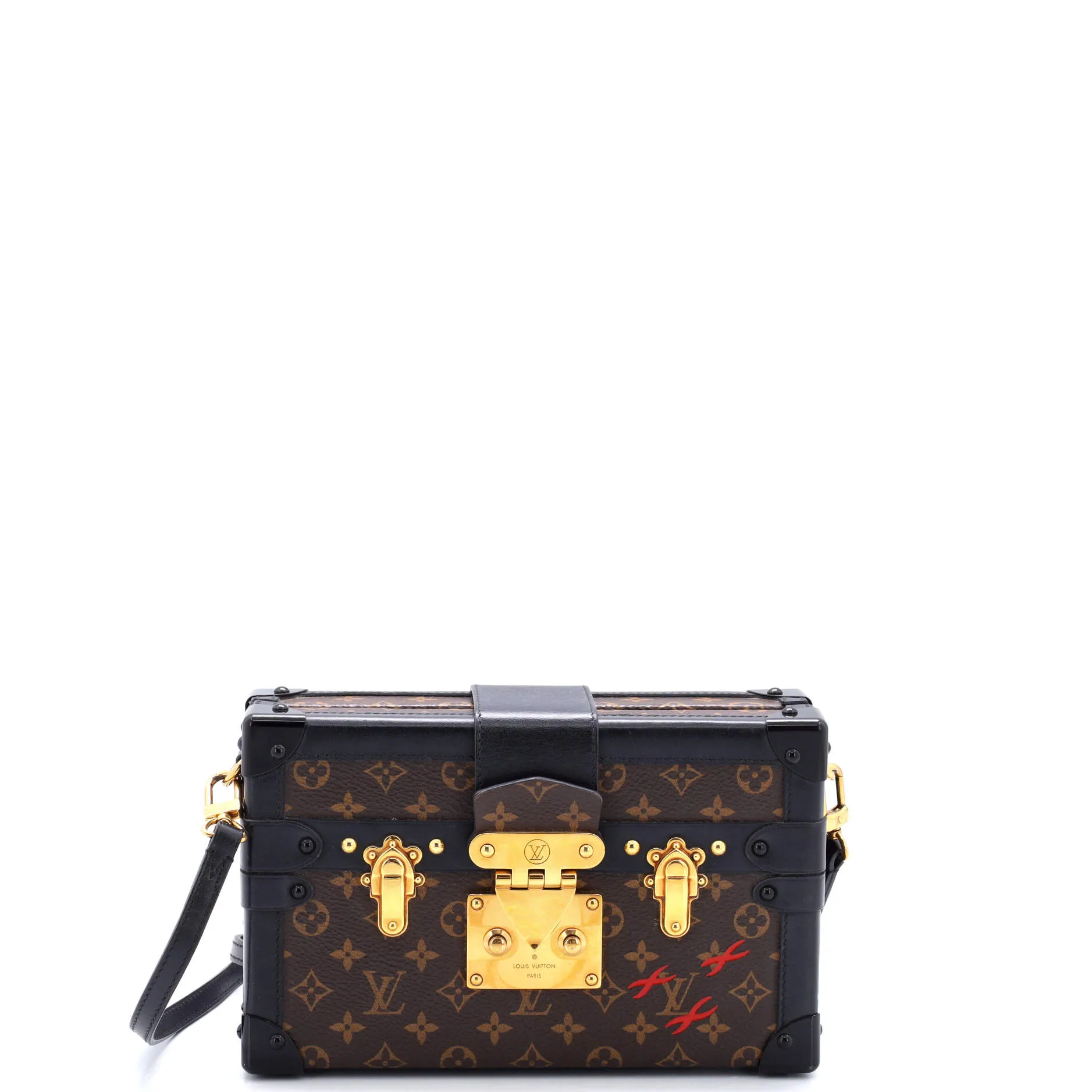 Designer Petite Malle Handbag Monogram Canvas