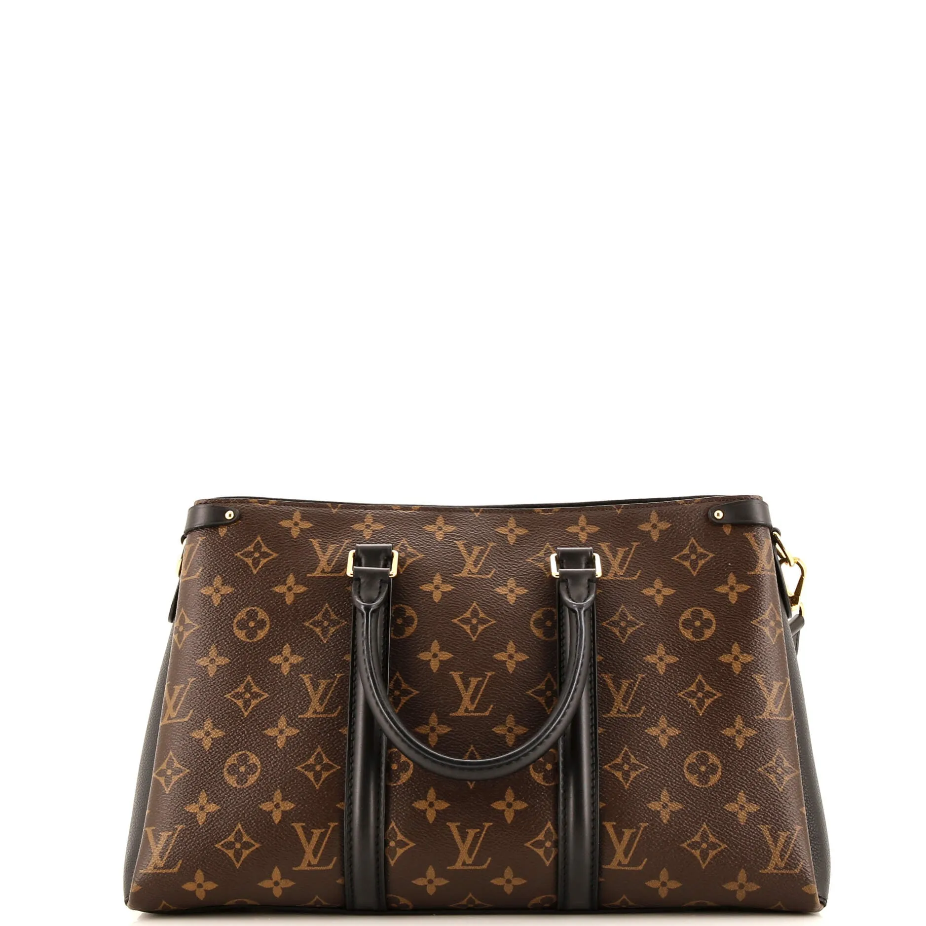 Designer Soufflot Tote Monogram Canvas with Leather MM
