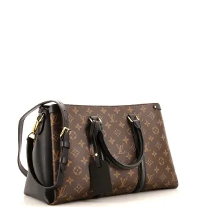 Designer Soufflot Tote Monogram Canvas with Leather MM