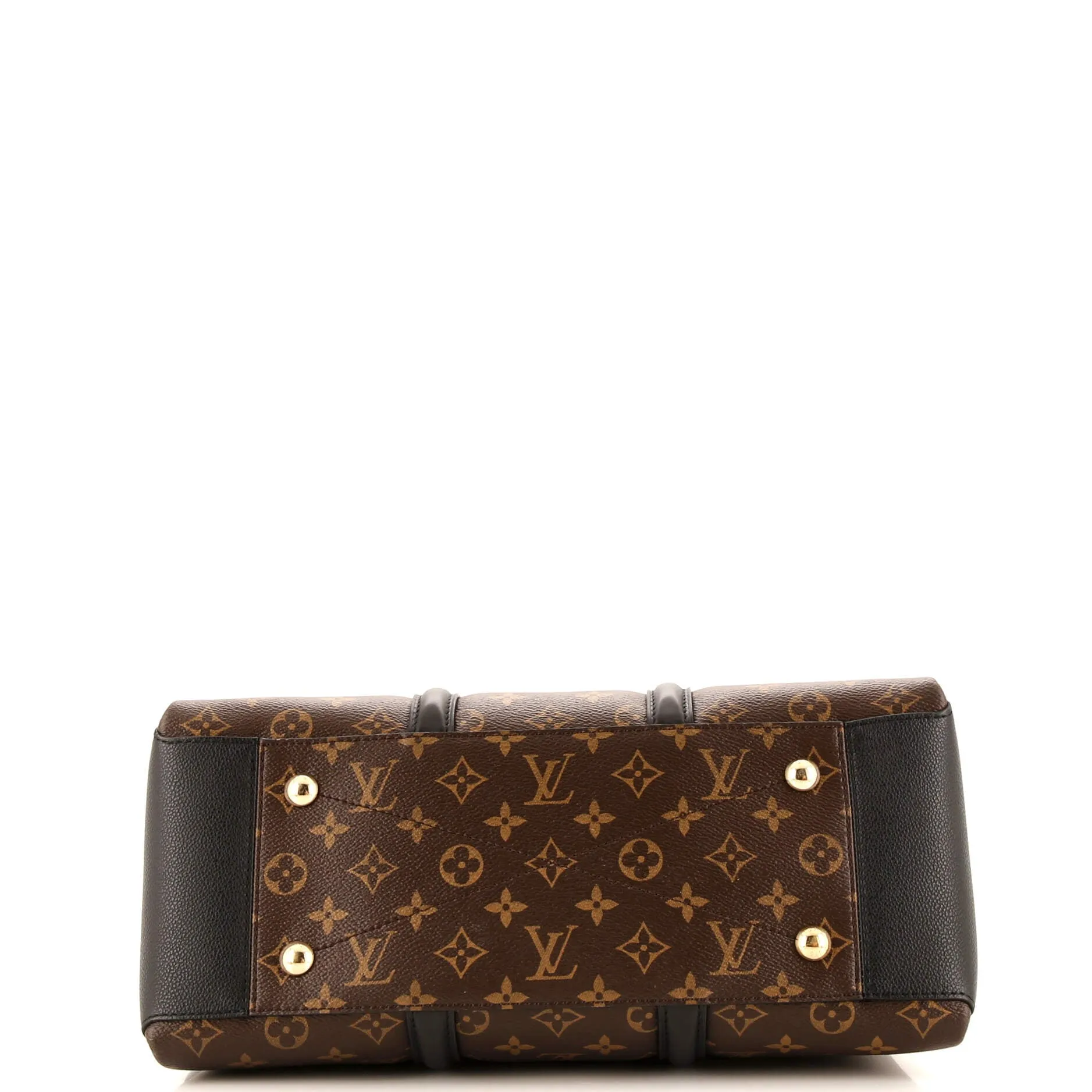 Designer Soufflot Tote Monogram Canvas with Leather MM