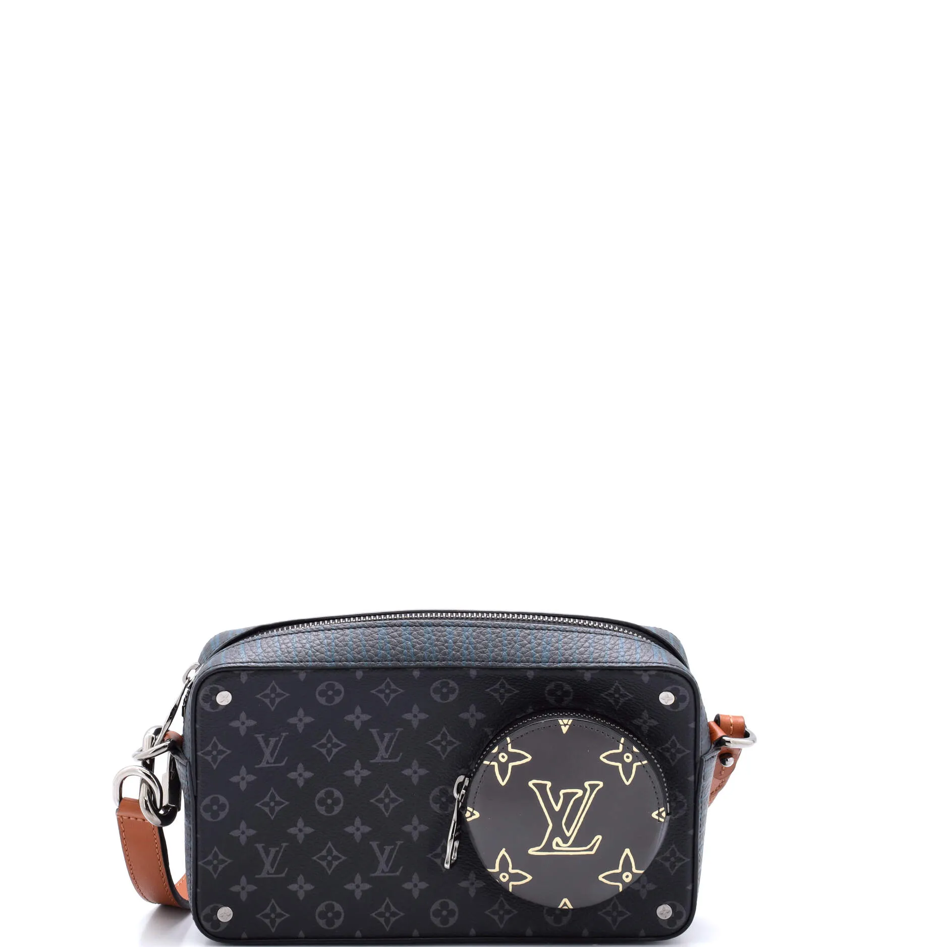 Designer Volga On Strap Bag Monogram Eclipse Canvas with Monogram Leather