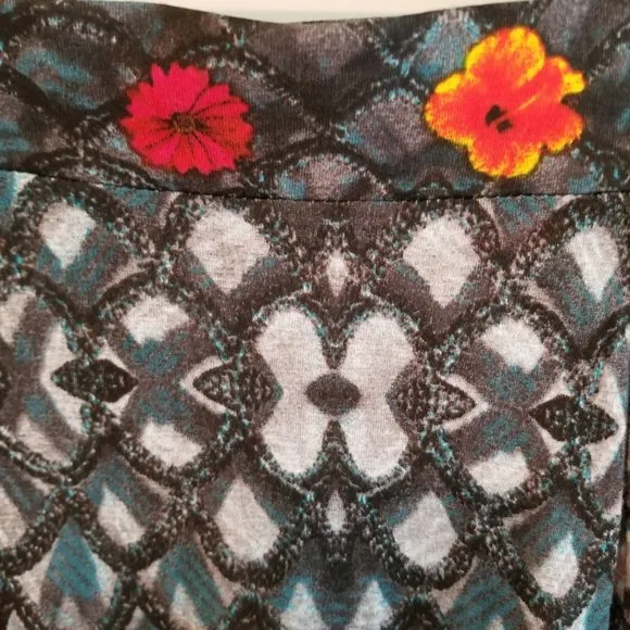 Desigual Cirque du Soleil Skirt, Artsy Pattern Mermaid Wearable Art, Size Small