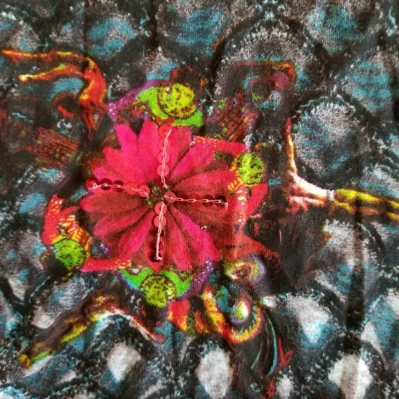 Desigual Cirque du Soleil Skirt, Artsy Pattern Mermaid Wearable Art, Size Small