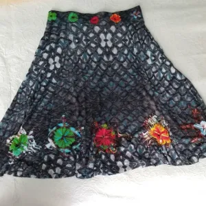 Desigual Cirque du Soleil Skirt, Artsy Pattern Mermaid Wearable Art, Size Small