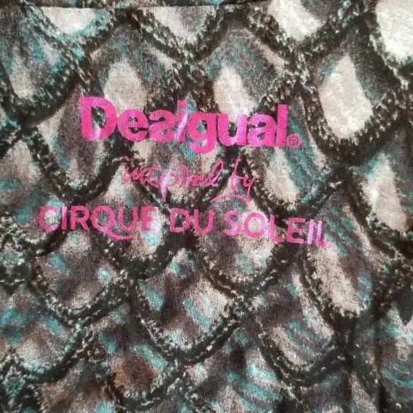 Desigual Cirque du Soleil Skirt, Artsy Pattern Mermaid Wearable Art, Size Small
