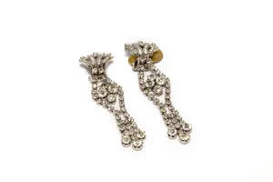 Detailed Dangling Diamante Earrings