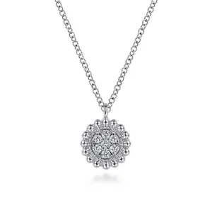 Diamond Cluster Pendant in 14K White Gold