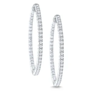Diamond Inside/Outside Hoop Earrings