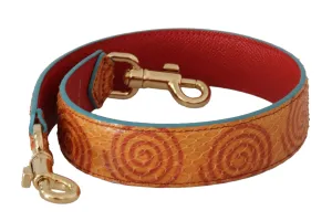 Dolce & Gabbana Chic Orange Leather Shoulder Strap Accessory