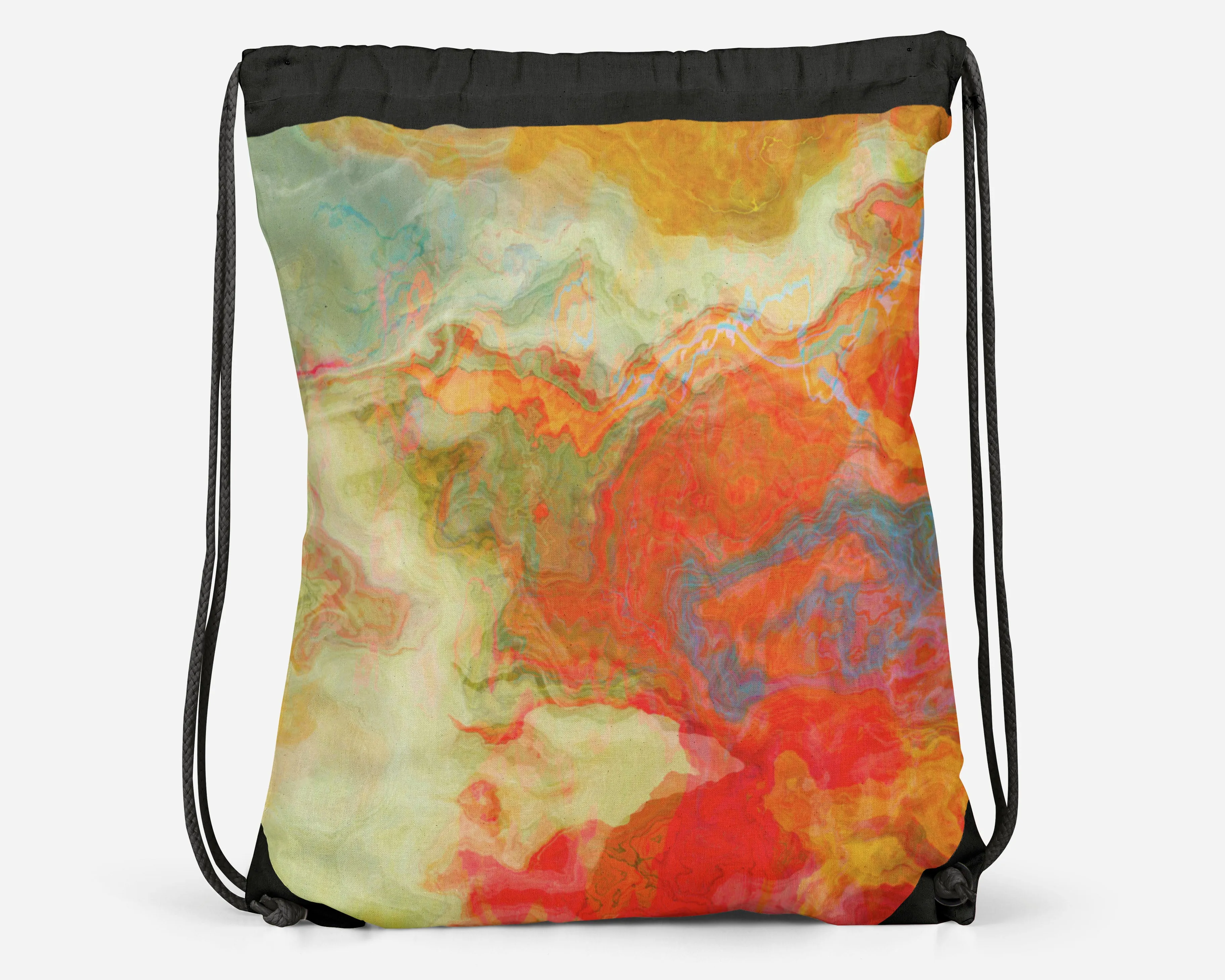 Drawstring Sling Bag, On Fire