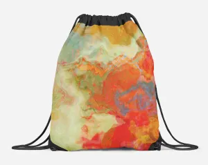 Drawstring Sling Bag, On Fire