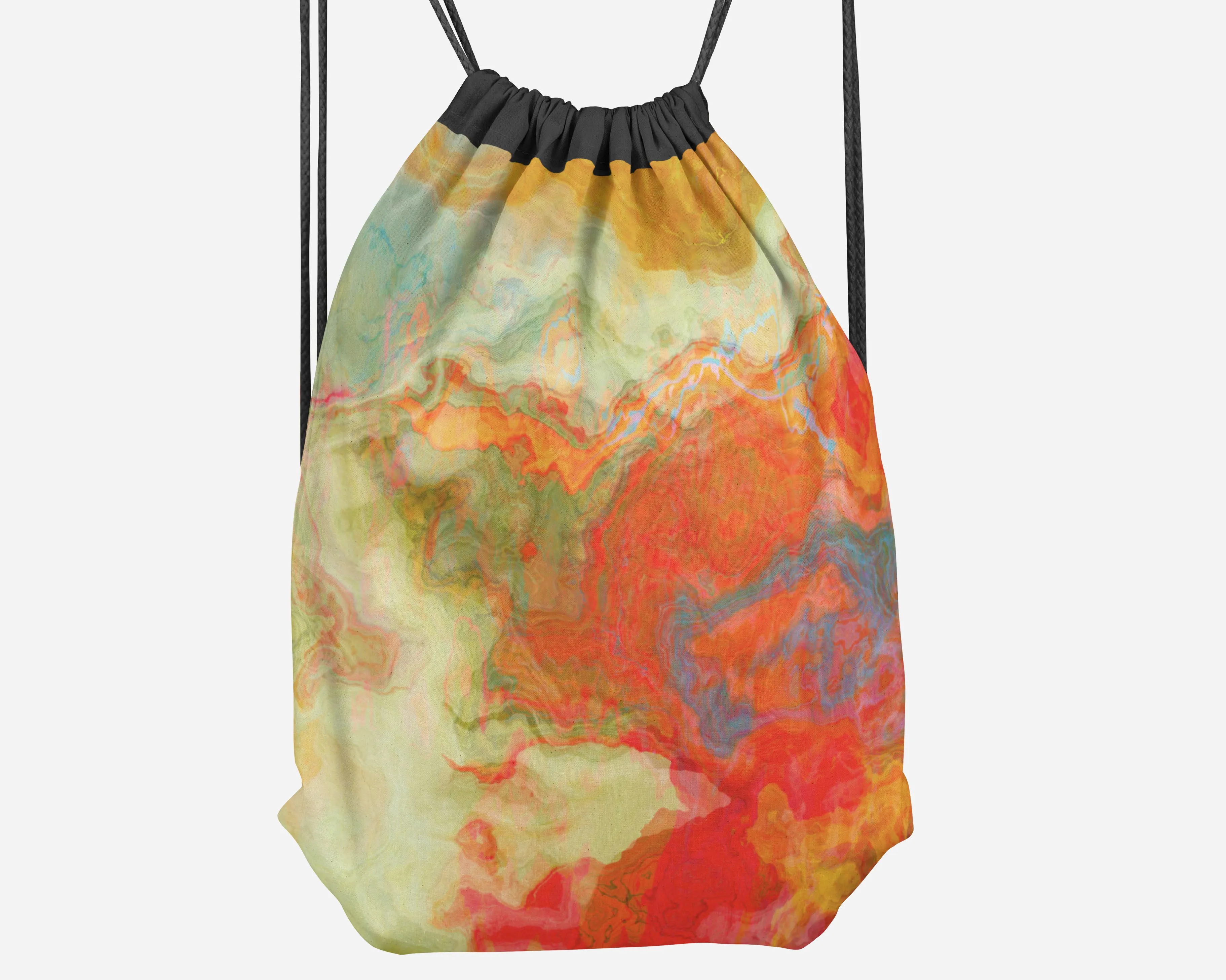 Drawstring Sling Bag, On Fire